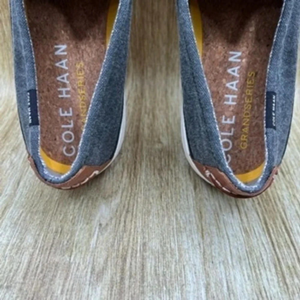 Cole Haan Cloudfeel‎ Weekender Loafer Men's Size 11.5 Gray Canvas Shoes C32223